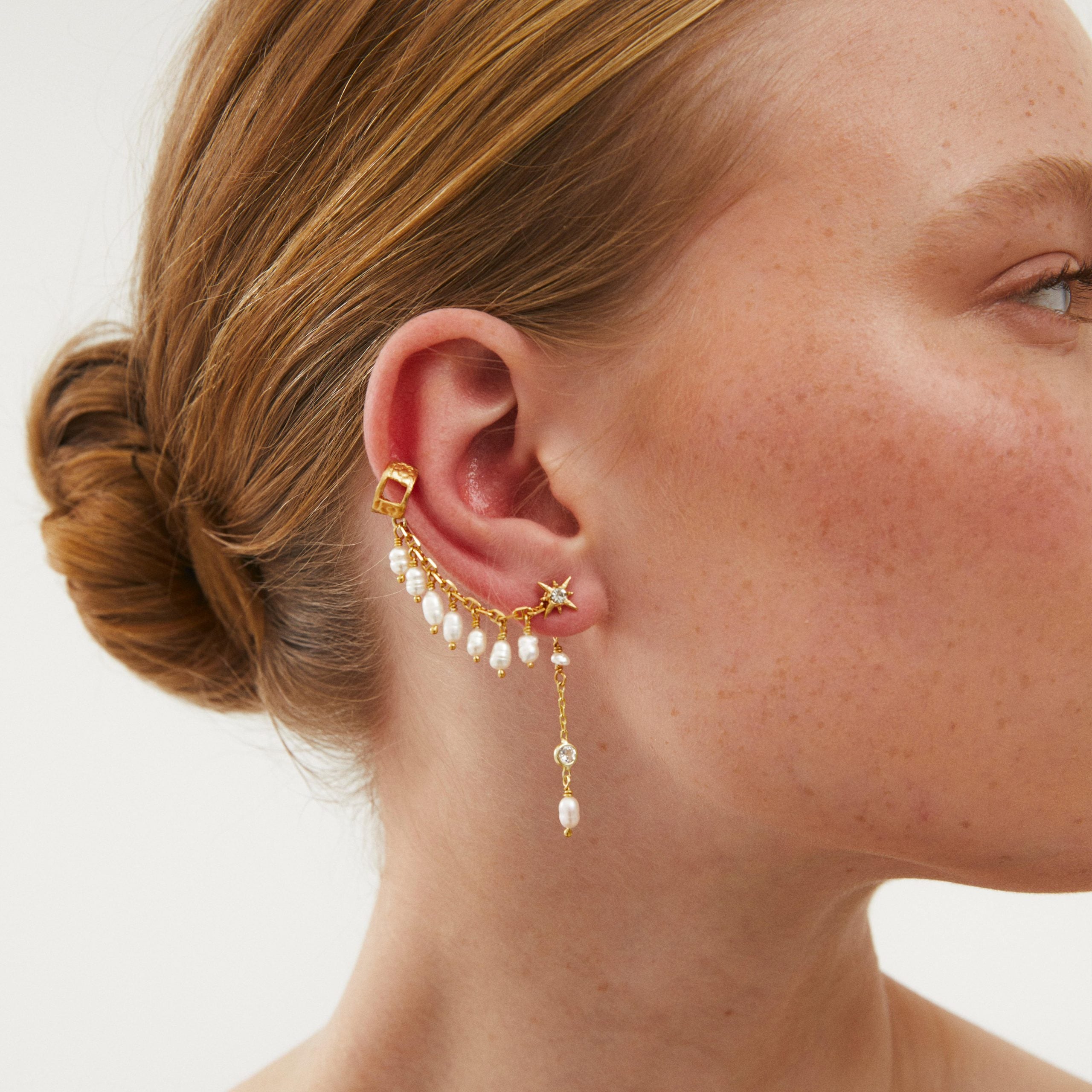 Pearl Cascade Earcuff